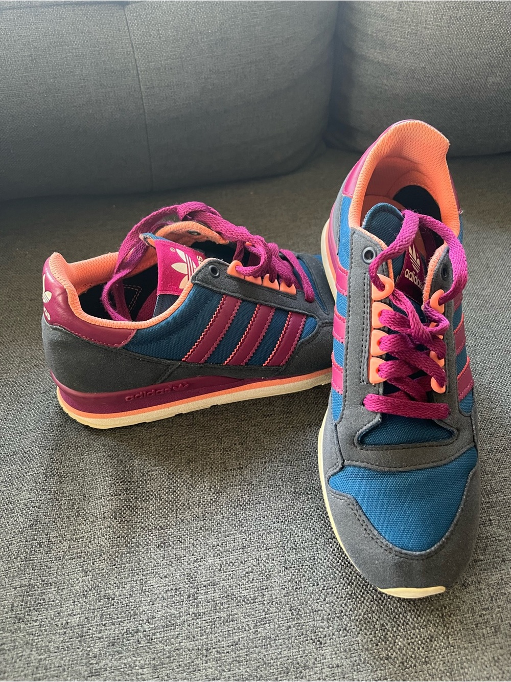 adidas Originals ZX 500 K Retro Sneakers Blue Pink Women’s US 5